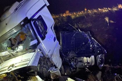 Malatya'da şarampole devrilen TIR'ın sürücüsü öldü