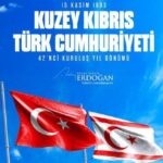 Cumhurbaşkanı Erdoğan, KKTC'nin kuruluşunun 42. yılını kutladı