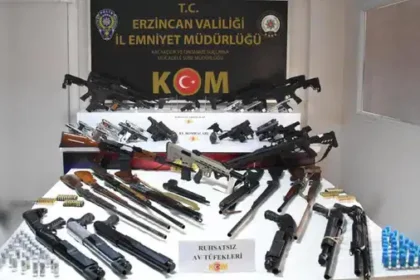 Erzincan merkezli 35 ilde 'kaçak silah ticareti' operasyonu: 9 tutuklama