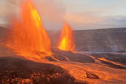 Dünyanın en aktif volkanı Kilauea uyanıyor