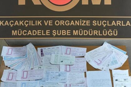 Mersin'de sahte evrakla dolandırıcılık operasyonu; 8 gözaltı