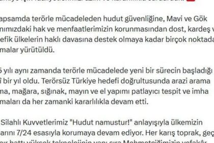 MSB'den 2025'teki faaliyetlere ilişkin paylaşım