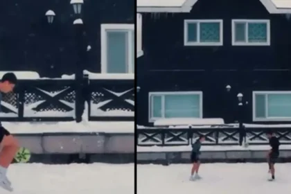 Arda Güler'den memleket ziyareti. Kar altında top oynadı | NTV Haber