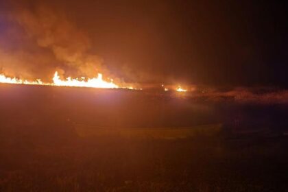 Eber Gölü'nde 5 farklı noktada yangın çıktı