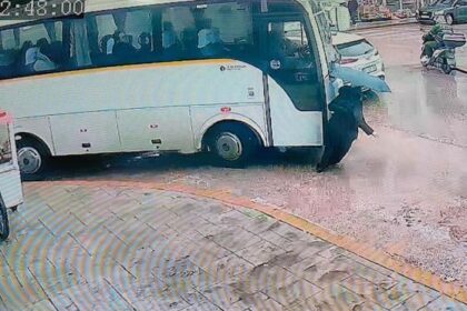 Metrelerce sürüklendi: Yara almadan kurtuldu