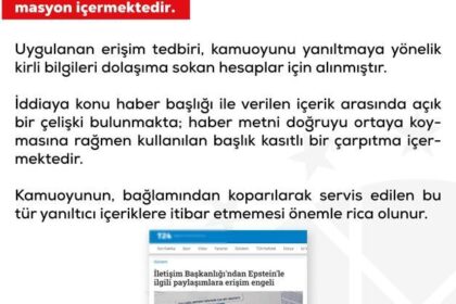 DMM: Epstein'le ilgili paylaşımlara erişim engeli iddiası dezenformasyon içermektedir