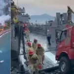 Marmaris'te orman yangını. Arazözleri çıkarma gemileri taşıdı | NTV Haber